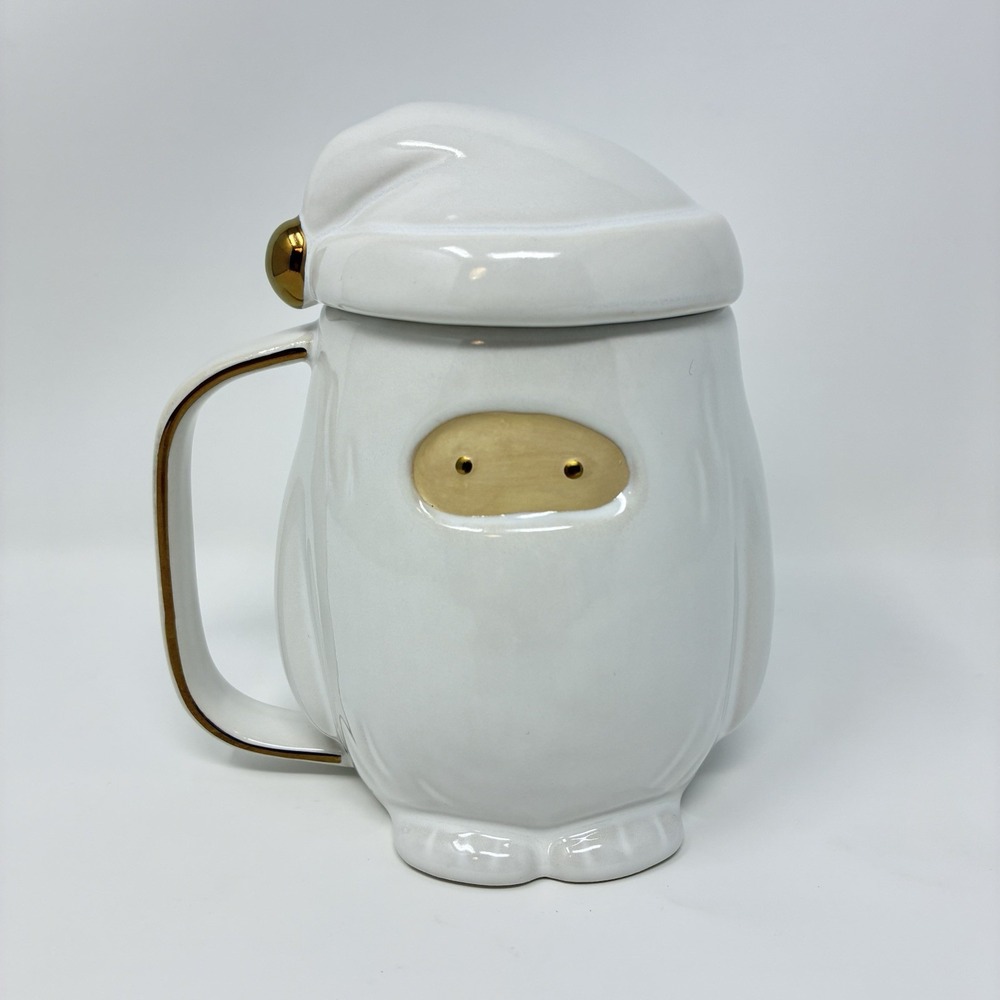West Elm Yeti Figural Mug Big Foot Sasquatch Abominable Snowman With Lid 23oz